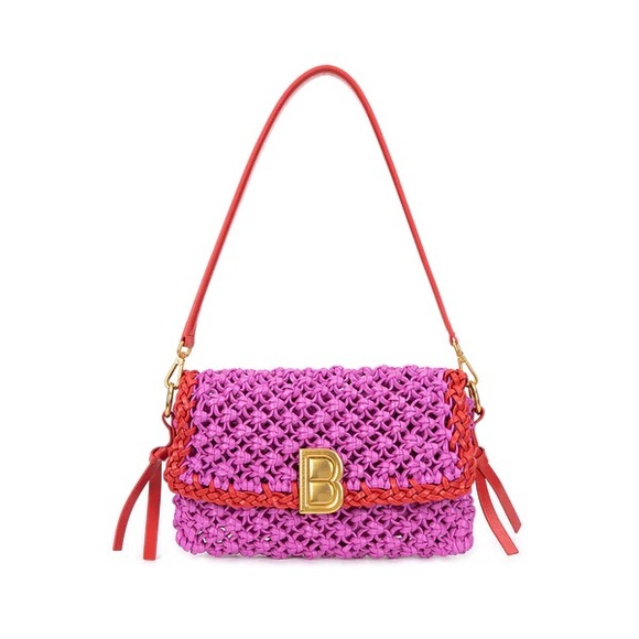 Brandon Blackwood Handbags - Brandon Blackwood Pink and Red Leather Nia Bag